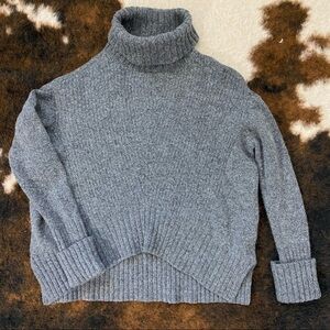 Anthropologie Moth Fireside Sweater Fall Turtleneck Grey